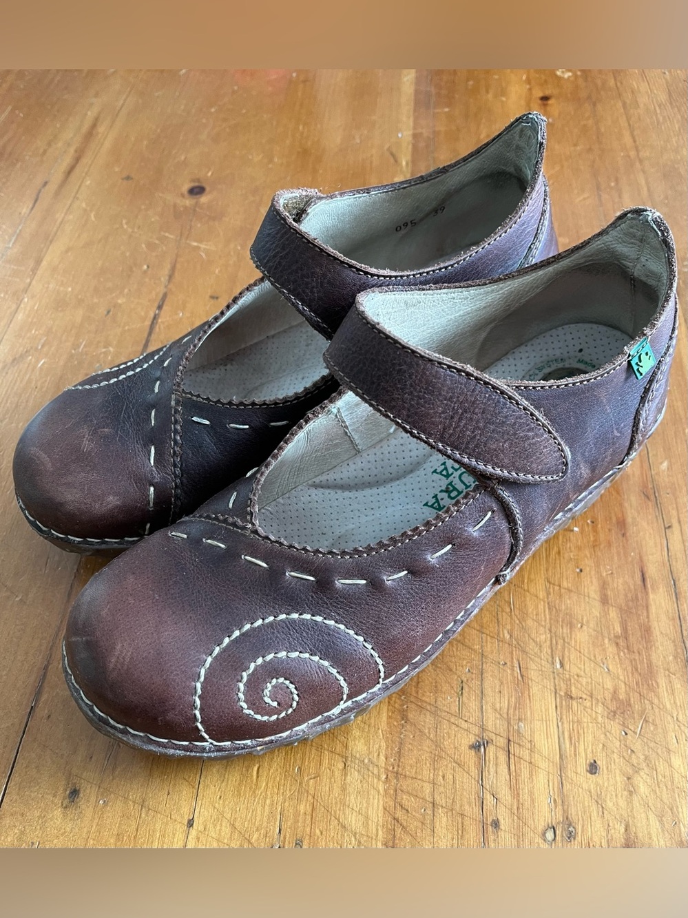 El Naturalista Women's NC95 Yggdrasil Brown Leather Mary Jane Made in Spain 39